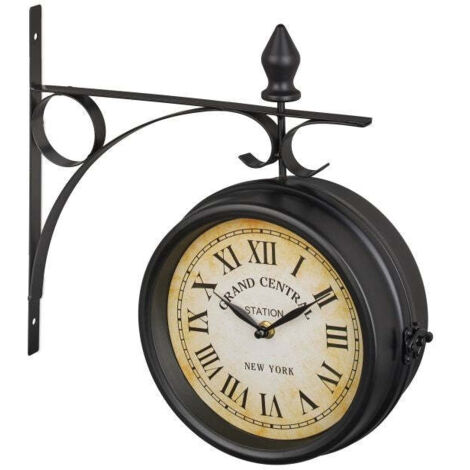 Orologio da stazione bifacciale in nero 8830823