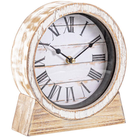 Orologio da Tavolo 20x6x22 cm in Legno Ticking