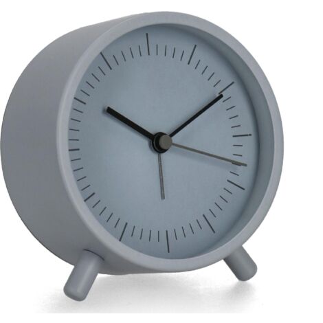Orologio da tavolo "Kaled" in metallo Ø 10,8x5,5x12 h cm a batteria -Azzurro