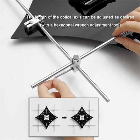 Orologio da tavolo moderno per camera da letto, orologio stereo da parete in acrilico con geometria creativa da 40 cm, da posizionare/montare a parete, per soggiorno/scrivania/decorazione da tavolo/re