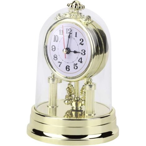 Orologio da tavolo, orologio da tavolo silenzioso in oro antico, bello e raffinato, utilizzato in casa, ufficio, hotel, centro commerciale (oro)