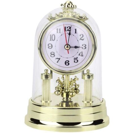 Orologio da tavolo silenzioso e antico in stile retrò europeo per soggiorno, decorazione per la casa.