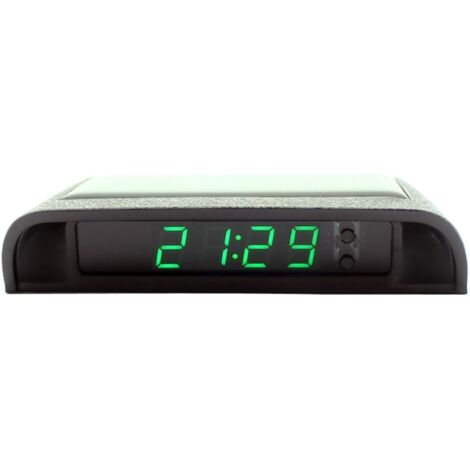 Orologio elettronico per auto - Doppia temperatura - Display digitale 2 in 1 - Nero
