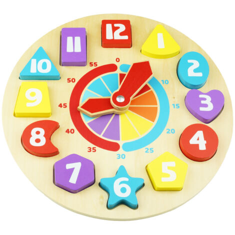 Orologio in legno con numeri estraibili