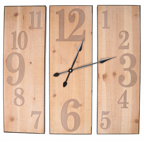 Orologio in legno naturale cm 60x60x3