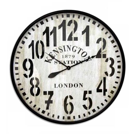 OROLOGIO MAXI DA PARETE CON NUMERI GRANDI IN VETRO 80X6X80 CM