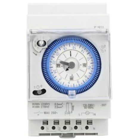 Orologio meccanico per piscina 16A 250V Timer per scaldabagno per piscina Orologio 15 minuti 24 ore per casa, cucina, interni, esterni, illuminazione esterna