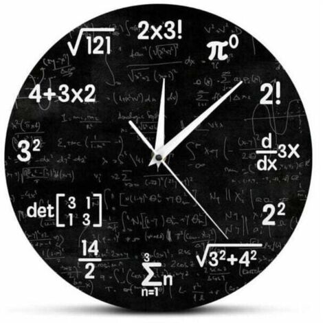 Orologio , Orologio da parete con matematica, Orologio con matematica, Regalo di laurea per bambini, Orologio con formule e simboli matematici, Decorazione per la stanza, Orologio da parete per soggio
