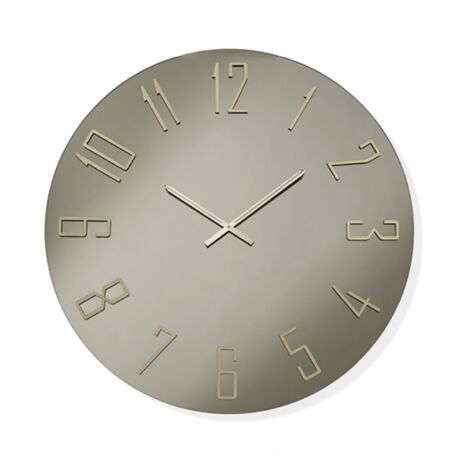 Orologio OZIAS rotondo D60 cm in cristallo Bronzo e numeri Oro