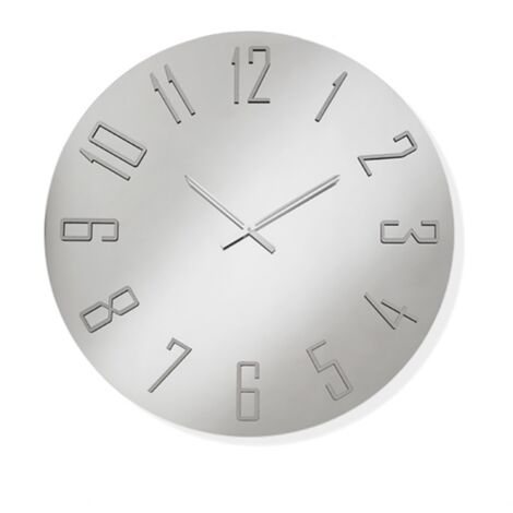 Orologio OZIAS rotondo D60 cm in cristallo Chiaro e numeri Argento