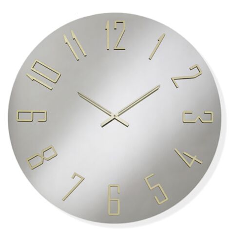Orologio OZIAS rotondo D60 cm in cristallo Chiaro e numeri Oro