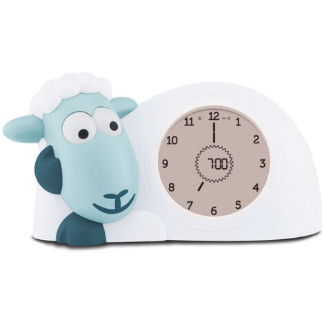 Orologio Pecora Multifunzione 20x12x14 cm con Sveglia Bianco/Blu