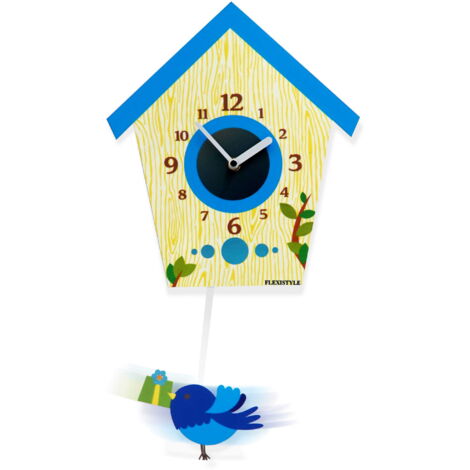 Orologio per bambini con pendolo BIRD blu