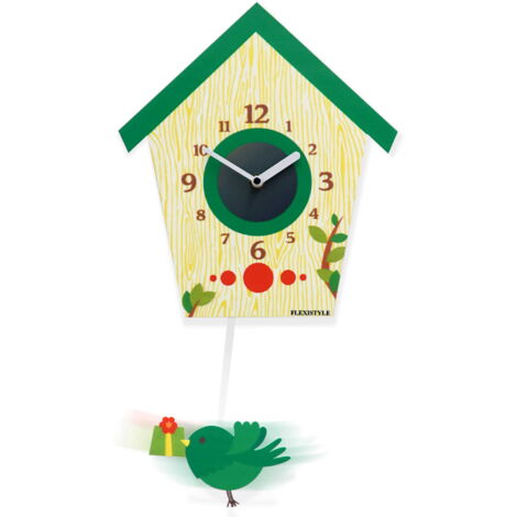 Orologio per bambini con pendolo BIRD verde