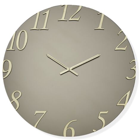 Orologio rotondo D60 cm GARRET in cristallo satinato Bronzo e numeri Oro