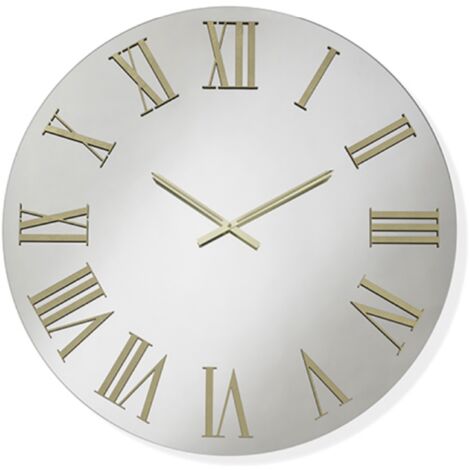 Orologio rotondo D80 cm in cristallo Chiaro e numeri Oro - TIWAR