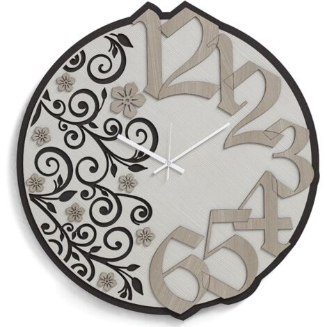 Orologio rotondo da parete NATURE2 in legno laminato D30 cm RSN