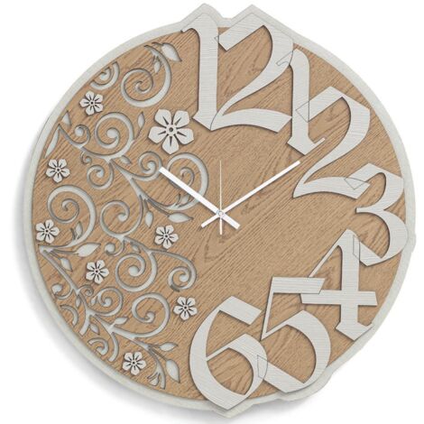 Orologio rotondo da parete NATURE2 in legno laminato D30cm TTE