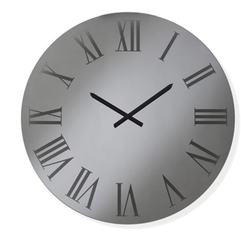 Orologio rotondo in cristallo Fume' D60 cm - RONALD