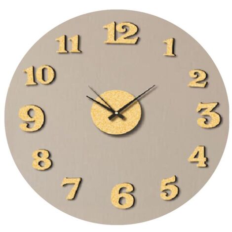 OROLOGIO TONDO ADESIVO SATINATO IN COLORE ORO DA 75CM