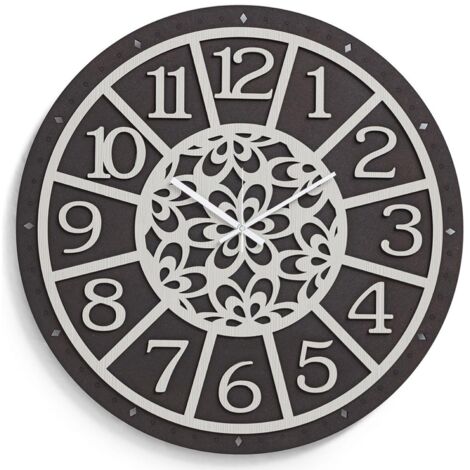 Orologio tondo D30 da parete in legno laminato RSN - NATURE