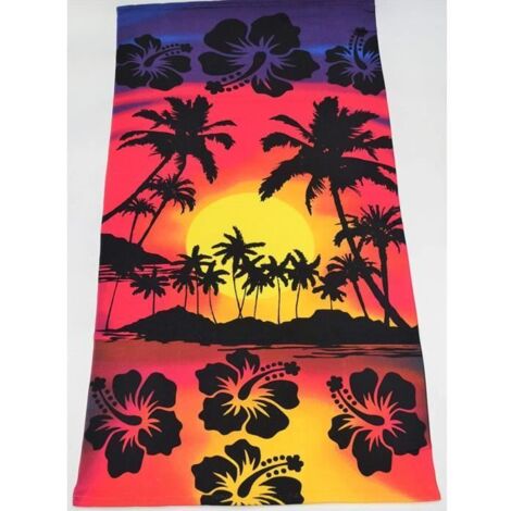 ORPHEEBS Serviette de Plage Divers modèles 80 x 160 cm (1 Drap de Plage Palmier)