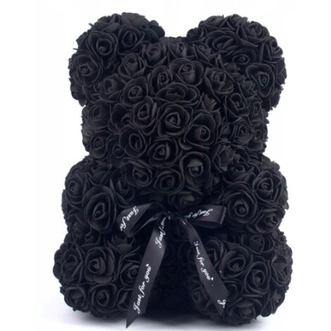 Orsetto rosa 25cm - nero