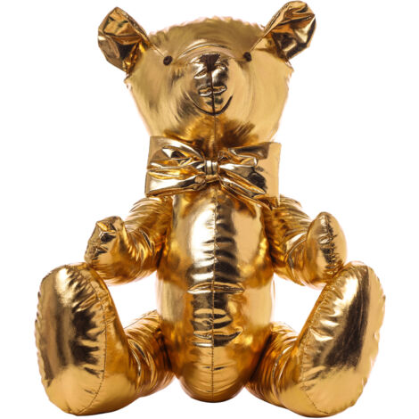 ORSETTO VELLUTO 50CM ORO DECORAZIONE CASA IDEA REGALO