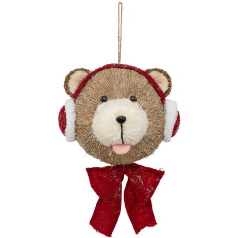 Orso in polistirolo con cappello di babbo natale h40cm - Feeric lights & christmas