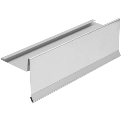 Ortblech mit Wasserfalz aus Aluminium 200cm, 1 Stück Silber Ortgangblech für optimale Dachentwässerung, Dachrinnen Zubehör, Alublech