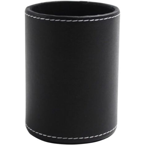 orte-Stylo Rond En Cuir Pu Organisateur De Bureau Conteneur De Crayon Polyvalent Pour Maison Et Bureau 3.15 X 3.15 X 4.25 Pouces