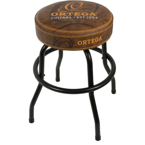 Ortega Guitars Padded Stage Stool – Per Palco, Bar, Studio, Showroom – Altezza 61 cm – Vintage Brown (OBS24V2)