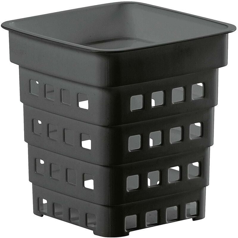 Besteckkorb Torga 10x10x12cm Kunststoff dunkelgrau