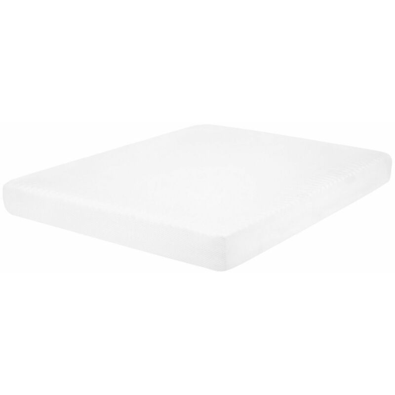 Beliani - Doppelter Foam Matratze Weiß 180 x 200 cm Ergonomische Schaumstoff Medium Härtegrad - Weiß