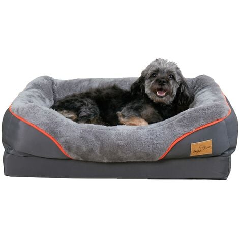 BINGO PAW Orthopädisches abnehmbares Hundebett Hundekorb Hundematratze für mittelgroße kleine Hunde L 83 x 57 x 25 cm