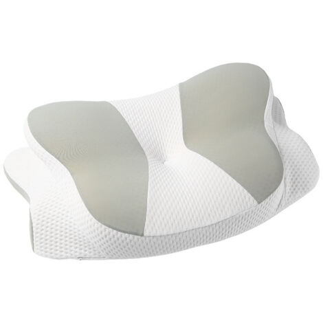 Orthopedic Memory Foam Pillow - Anti-Snoring and Cervical Support  For Side Sleepers (Light Gray)