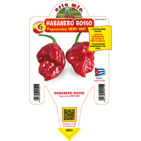 ORTO MIO 6 Peperoncino Habanero Rosso