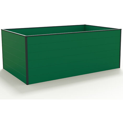 Orto rialzato GFP in alluminio Christina - 195 x 119 x 77 cm dimensionalmente stabile e resistente alle intemperie con profili a camera cava in alluminio - verde