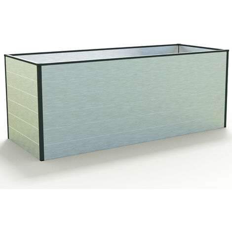 Orto rialzato GFP in alluminio Christina - 195 x 77 x 77 cm dimensionalmente stabile e resistente alle intemperie con profili a camera cava in alluminio - alluminio