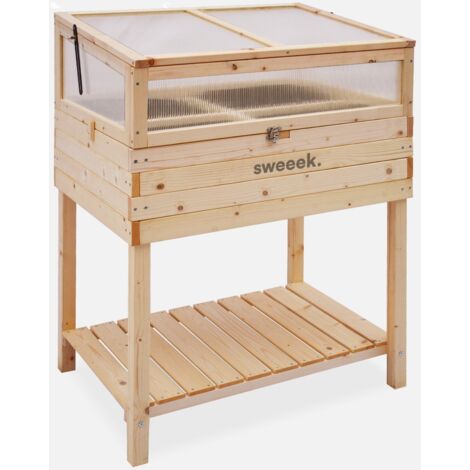 Orto rialzato in legno 80x60x109cm