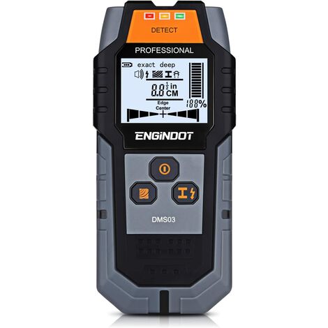 Ortungsgerät, ENGiNDOT 4-in-1-WanddetektorDigitaldetektor mit LCD-Bildschirm, akustischem Alarm, automatischer Kalibrierung, Holz- / Metall- / magnetischen oder nichtmagnetischen/elektrischen Kabeln-DMS03
