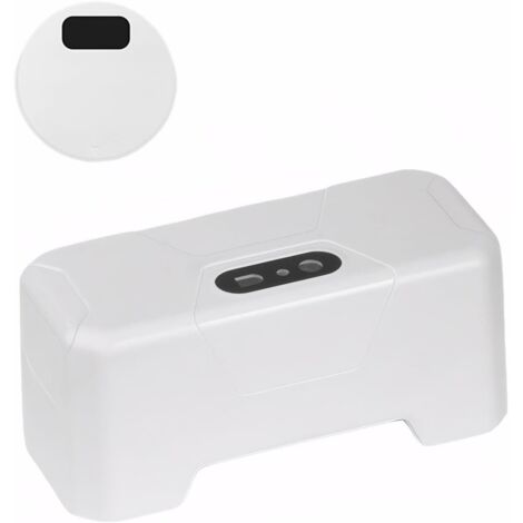 Ortviai Kit de Chasse d'Eau Automatique sans Contact - Capteur Infrarouge Rechargeable pour Toilette - Installation Bricolage Facile - Blanc
