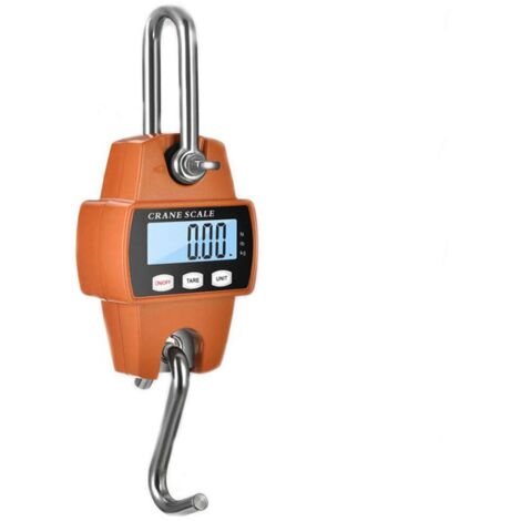 Ortviai Pèse-Bagage Électronique 300kg / 660 LBS - Crochet de Pesage Haute Précision - Balance Suspendue Numérique pour Pêche, Ferme et Industrie - Orange