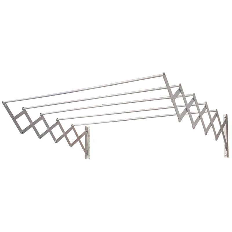 Séchoir extensible mural aluminium 1,00 mètre