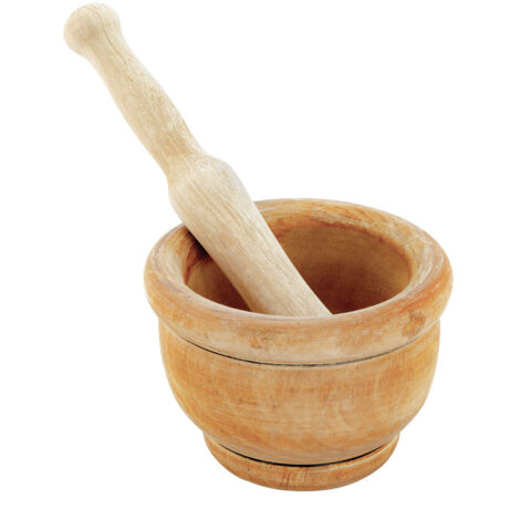 ORYX Argamassa de Madeira de cozinha Ø 14 cm Mortero Madera Cocina, Multicolor