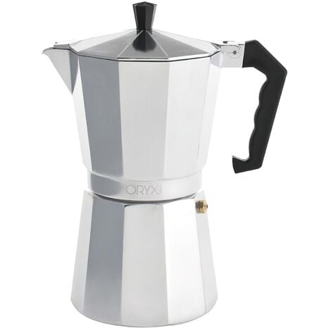 ORYX cafetera aluminio 9 tazas (450 ml.) classic , Cafetera aluminio tipo italiana clasica- Capacidad para 9 tazas de café (450 ml.)- Apta para vitrocerámica, placa elé