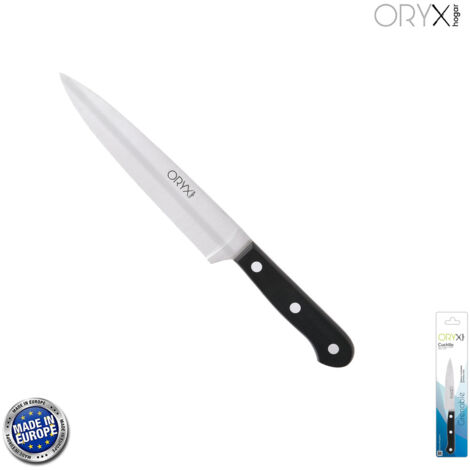 ORYX Cuchillo Grenoble Cocina Hoja Acero Inoxidable 17 cm. Negro