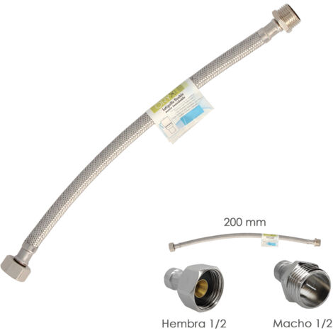 ORYX Flexibler Edelstahlschlauch Männlich 1/2 - Weiblich 1/2-200mm