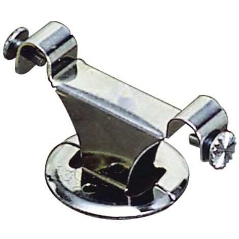 ORYX soporte barra 12 mm.ø cromo techo doble , Soporte tubo - Para barras de 12 mm.Ø- Acabado: cromo   - Para colocar en el techo - Doble soporte de barra.&lt