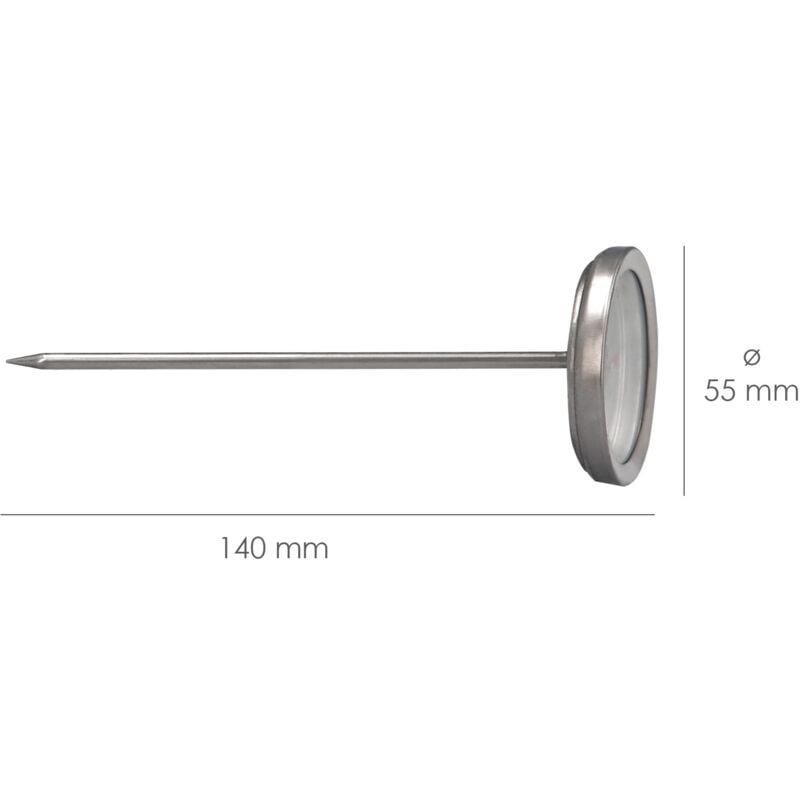 

Termometro analogico para cocina con sonda ideal hornos carnes asados etc con indicador de temperatura optimo segun carnes